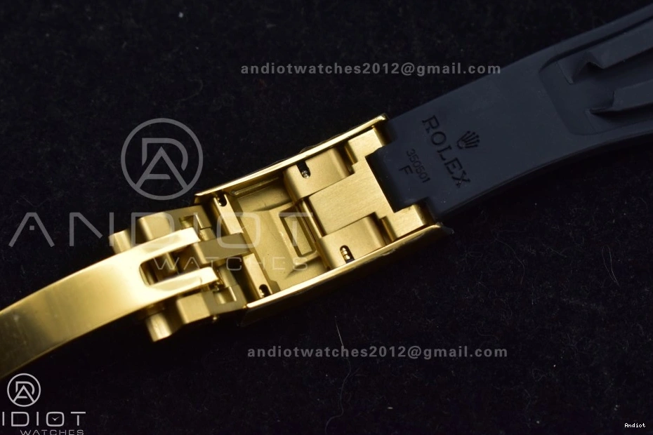 Strap SH4131 1:1 Daytona QF Oysterflex Diamonds V6 Black Best YG Dial on Edition (Weighted) 126518 0403